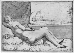 Lot 5824, Auction  106, Primaticcio, Francesco, Eine nackte Nymphe, vom Rücken gesehen