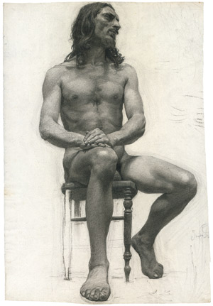 Lot 6770, Auction  106, Römisch, Ende 19. Jh. Sitzender männlicher Akt