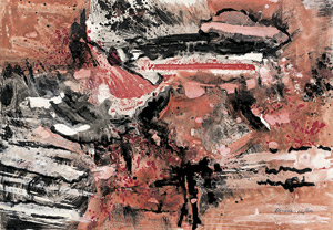 Lot 7045, Auction  106, Bonies, Bob, Abstrakte Komposition (Orange, Rot)