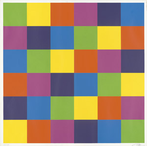 Lot 7340, Auction  106, Lohse, Richard-Paul, Komplementäre Gruppen durch sechs horizontale systematische Farbreihen