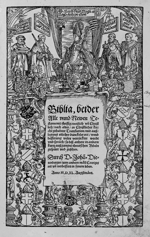 Lot 1040, Auction  107, Biblia germanica, Biblia, Johann Dietenberger