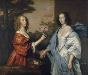 Lot 6021, Auction  107, Dyck, Anthony van - Werkstatt, Doppelbildnis der Schwestern Essex, Countess of Manchester, und Anne, Lady Rich