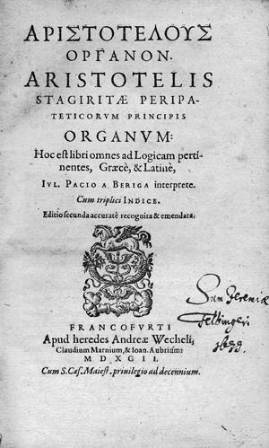 Lot 1030, Auction  108, Aristoteles, Organon