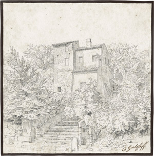 Lot 6680, Auction  108, Götzloff, Carl Wilhelm, Das Oratorio del Crocifisso an der Via Appia antica bei Albano