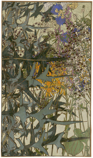 Lot 6800, Auction  108, Rösler, Paula, Zittergras und Wiesenblumen mit Kohlweißlingen