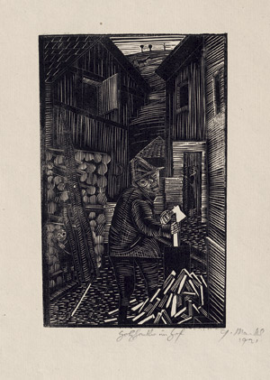 Lot 7405, Auction  108, Marcks, Gerhard, Holzhacker im Hof