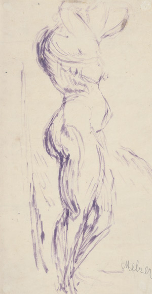 Lot 7421, Auction  108, Melzer, Moriz, Stehender weiblicher Akt
