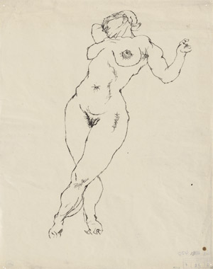 Lot 8082, Auction  108, Grosz, George, Stehender weiblicher Akt