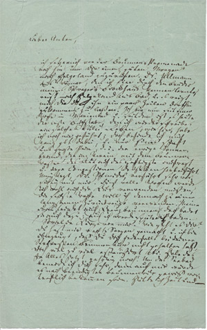 Lot 2668, Auction  109, Wagner, Richard, Brief Marienbad 1845