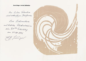 Lot 3237, Auction  109, Jünger, Ernst und Neufeld, Wilhelm - Illustr., An der Zollstation. Widmungs-Expl.