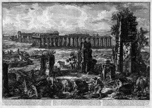 Lot 5309, Auction  109, Piranesi, Giovanni Battista, Vue de ce qui reste encore des Murs A. de l'ancienne Ville de Pesto.