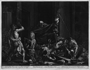 Lot 5313, Auction  109, Ridinger, Johann Jakob, Schatzgräber vom Tod überrascht