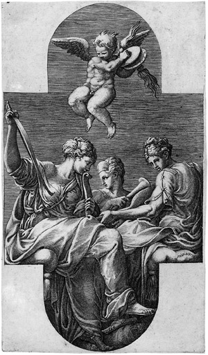 Lot 5517, Auction  109, Ghisi, Giorgio, 4 Bl. nach Fresken der Galerie d'Ulysse