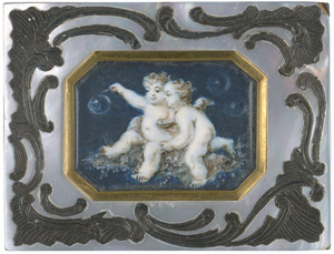 Lot 6261, Auction  109, Französisch, Ende 18. Jh. Spielende Putten mit Seifenblase