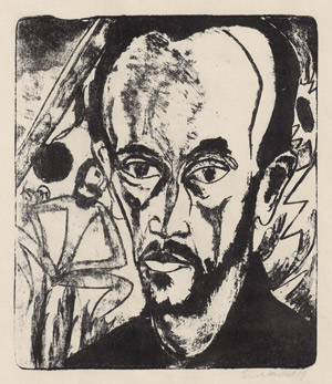 Lot 8090, Auction  109, Heckel, Erich, Männliches Bildnis (Selbstbildnis)