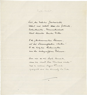 Lot 2227, Auction  110, Morgenstern, Christian, Gedichtmanuskript