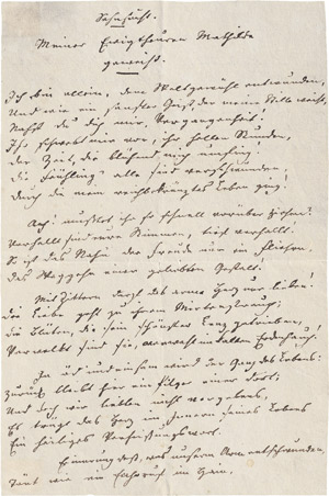 Lot 2293, Auction  110, Tiedge, Christoph August, Gedichtmanuskript