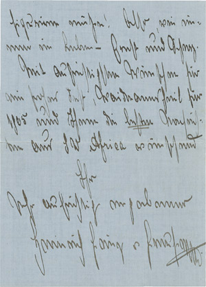 Lot 2408, Auction  110, Heinrich, Prinz von Preußen, Eigenhänd. Brief 1904