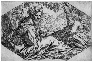 Lot 5058, Auction  110, Cantarini, Simone, Die Ruhe auf der Flucht, im hexagonalen Ausschnitt