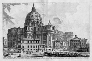 Lot 5306, Auction  110, Piranesi, Giovanni Battista, Veduta dell' Esterno della gran Basilica di S. Pietro in Vaticano
