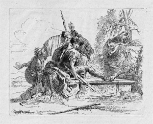 Lot 5321, Auction  110, Tiepolo, Giovanni Battista, Due soldati e due donne