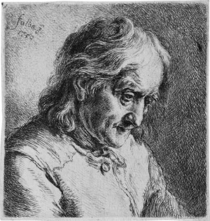 Lot 5494, Auction  110, Falbe, Joachim Martin, Brustbild eines alten Mannes, halb nach rechts