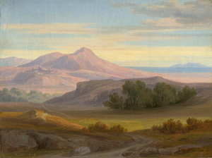 Lot 6095, Auction  110, Willers, Ernst, Sizilianische Landschaft mit Blick auf den Monte Calògero