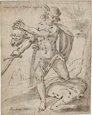Lot 6451, Auction  110, Deutsch, um 1610. Merkur mit dem Haupt des Argus