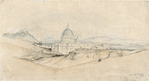 Lot 6594, Auction  110, Andreae, Carl, Blick auf Sankt Peter in Rom