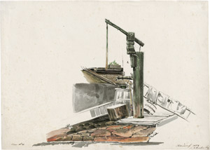 Lot 6624, Auction  110, Gruber, Franz Xaver, Alter Ziehbrunnen in Hetzendorf in Wien-Meidling.