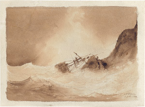 Lot 6652, Auction  110, Gudin, Théodore, Ein Segelschiff in Seenot