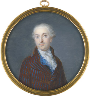 Lot 6883, Auction  110, Augustin, Jean-Baptiste Jacques - Schule, Junger Mann in rostroter Jacke mit blauen Streifen