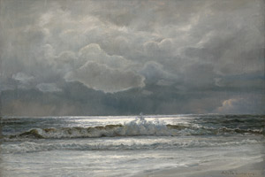 Lot 7280, Auction  110, Møgelgaard, Ludvig, Brandung bei aufkommenden Gewitter