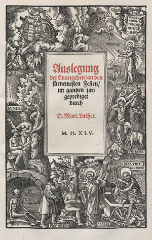 Lot 1077, Auction  111, Luther, Martin,  Auslegung der Episteln und Evangelien