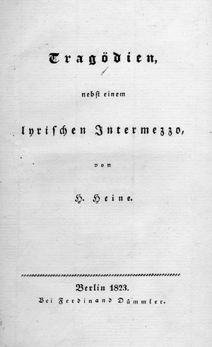 Lot 1756, Auction  111, Heine, Heinrich, Tragödien