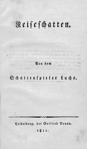 Lot 1813, Auction  111, Kerner, Justinus, Reiseschatten