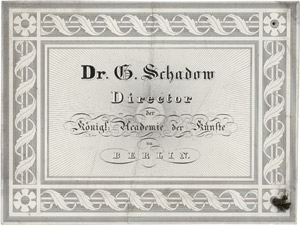 Lot 2321, Auction  111, Schadow, Johann Gottfried, Billet auf seiner Visitenkarte