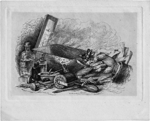 Lot 5338, Auction  111, Deutsch, um 1900. Stillleben mit Radierwerkzeug