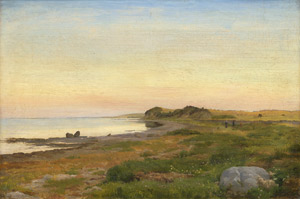 Lot 6175, Auction  111, Petersen, Edvard Frederik, Küstenlandschaft bei Dyreborg auf Fünen.