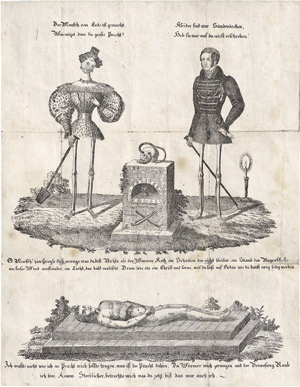 Lot 6374, Auction  111, Memento-Mori-Klappbrief,  "Ein Brief an mich und Dich ist ist cito abzugeben". 