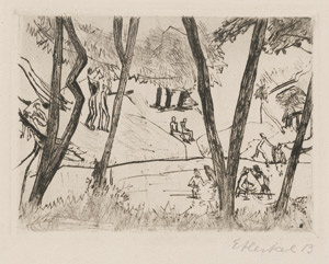 Lot 8175, Auction  111, Heckel, Erich, Badende an der Alster