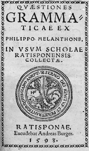 Los 567 - Melanchthon, Philipp - Quaestiones grammaticae in usum scholae Ratisponensis collectae - 0 - thumb