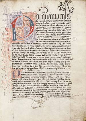 Lot 1703, Auction  112, Ordenanzas de los Aceñeros, Handschrift in schwarzer Tinte auf Pergament. 