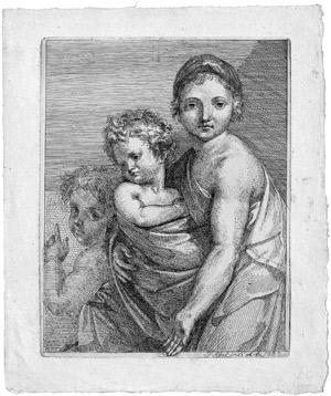 Lot 5262, Auction  112, Abel, Josef, Die Mutter mit zwei Kindern