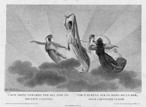 Lot 5292, Auction  112, Flaxman, John, Circe empfängt den Ulysses; Venus von Amorinen umgeben in den Lüften