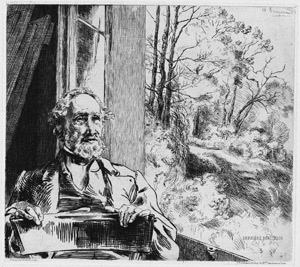 Lot 5380, Auction  112, Bracquemond, Félix, Dernière Réflexion (Portrait de Meyer-Heine, chef émailleur  à la manufacture de Sèvres