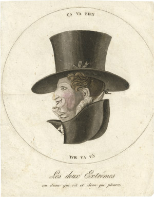 Lot 5397, Auction  112, Französisch, 19. Jh. Vexierbild: Les deux Extremes