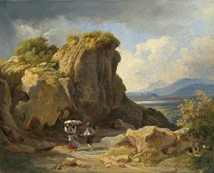 Lot 6132, Auction  112, Lucas, August, Aufziehendes Gewitter über der Campagna bei Olevano