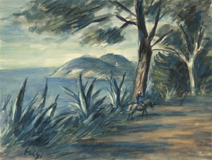 Lot 7084, Auction  112, Feigl, Friedrich, Südliches Ufer mit Reiter