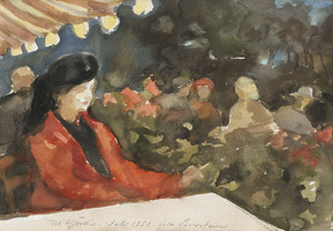 Lot 7214, Auction  112, Laserstein, Lotte, Sommerabend im Gartenlokal